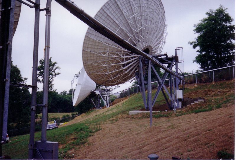 More earth station antennae.