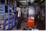 Pete strikes a pose in the rack room.